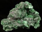 Silky Fibrous Malachite Crystal Cluster - Congo #45339-2